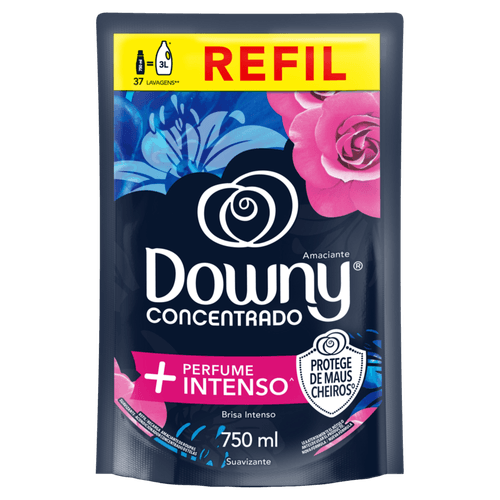AMACIANTE ROUPA CONCENTRADO DOWNY 750ML - SACHE BRISA INTENSO