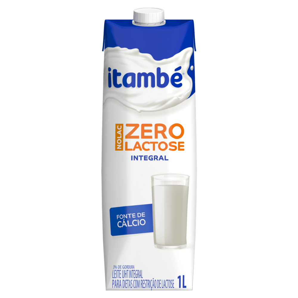 Leite UHT Integral Zero Lactose para Dietas com Restrição de Lactose Itambé Nolac Caixa com Tampa 1l