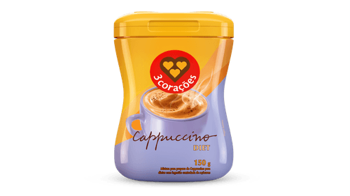 Cappuccino Diet 3 Corações Pote 150g