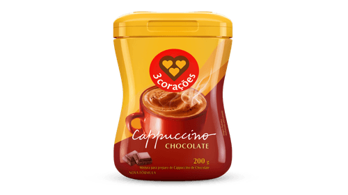Cappuccino Chocolate 3 Corações Pote 200g