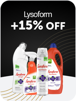 Prime tem 15% off em Lysoform