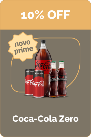 Prime tem 10% em Coca-Cola Zero