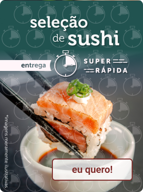 seleção sushi, entrega super rápida